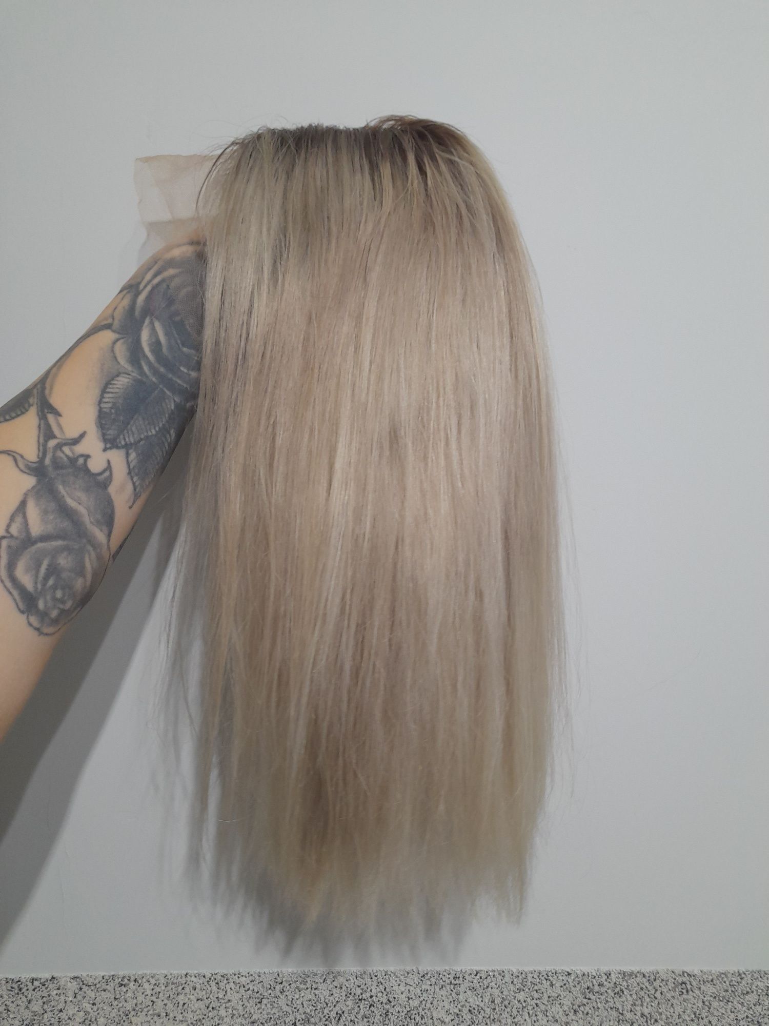 Peruka lace front blond odrost 100% naturalny włos