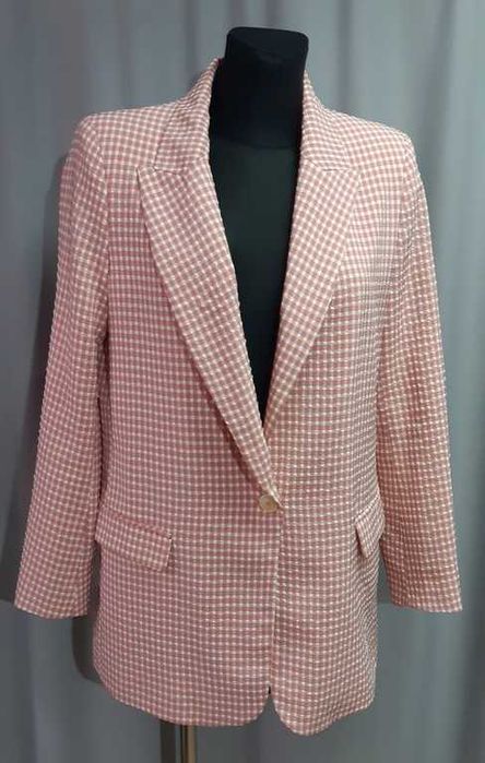 Пиджак женский розовая клетка Zara