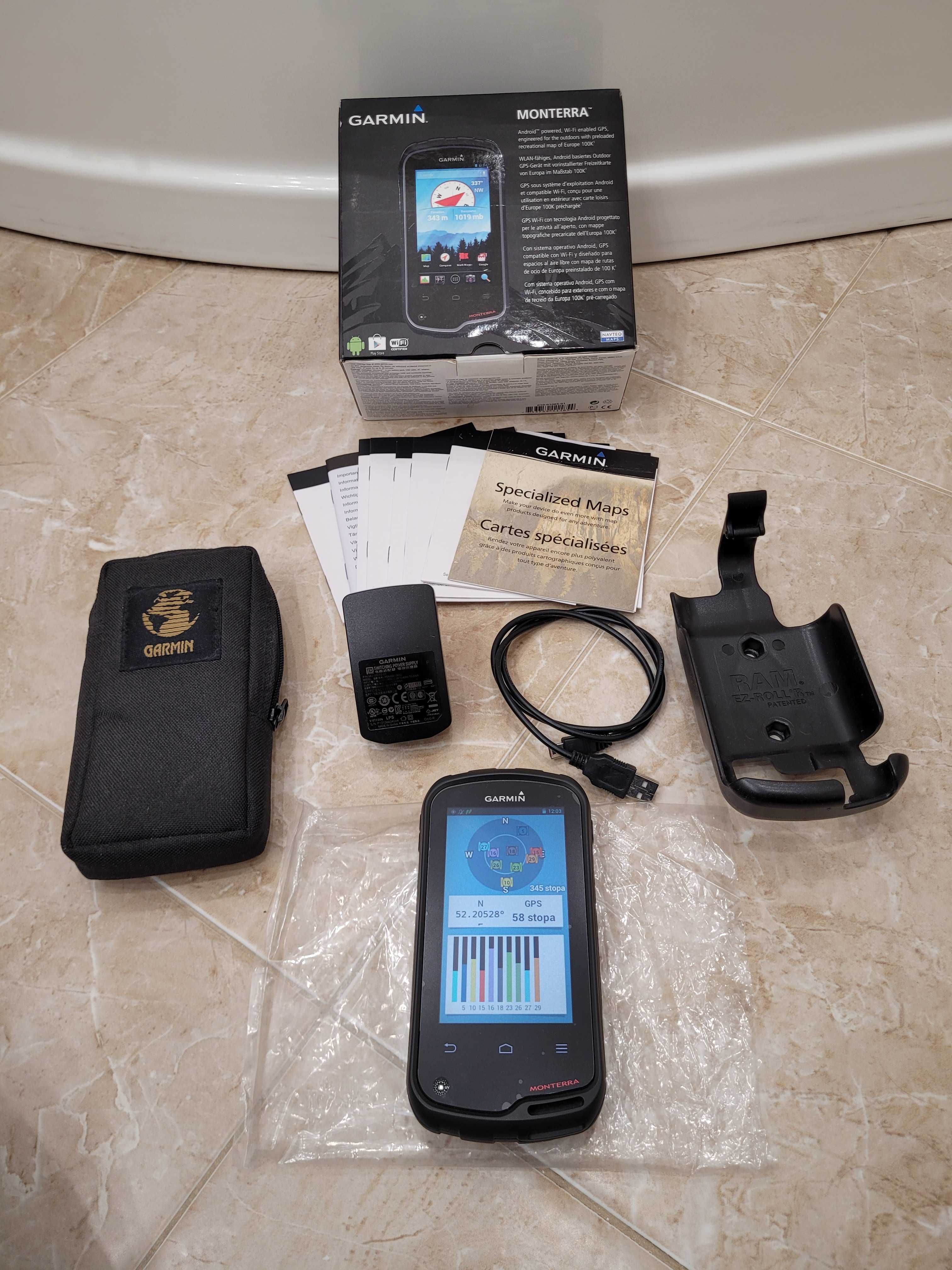 Nawigacja GPS Garmin Monterra Stan BDB! Android! Ładny zestaw! WAWA!!!