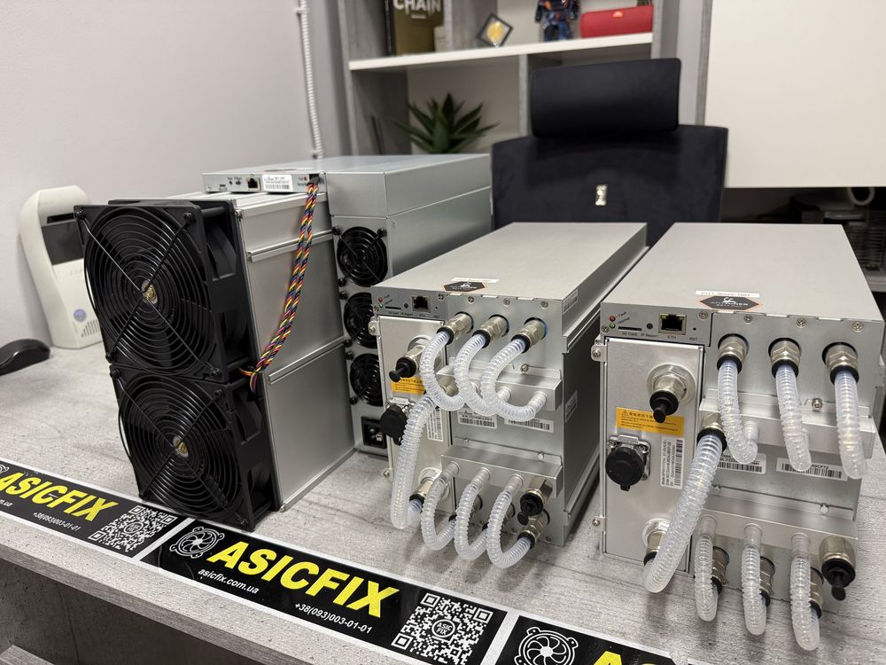 Asic Асік Bitmain S21 Hydro 395Th/s + кабеля живлення в подарунок ТОП!