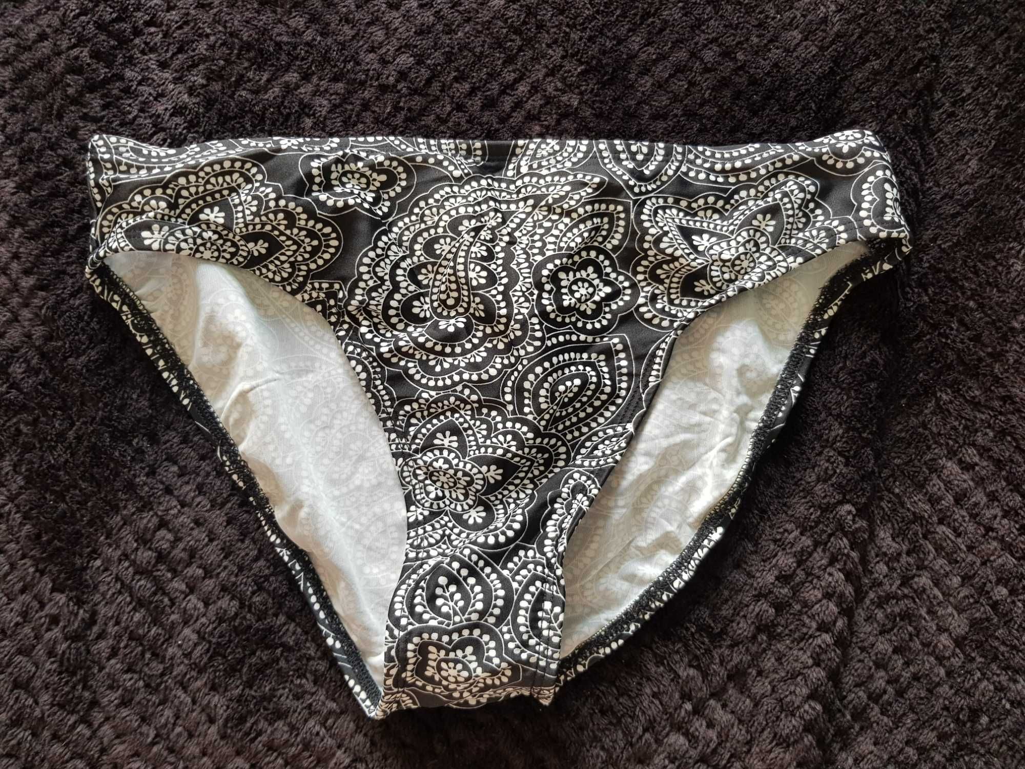 Strój kąpielowy Isaac Mizrahi tankini czarny biały M/L/38/40