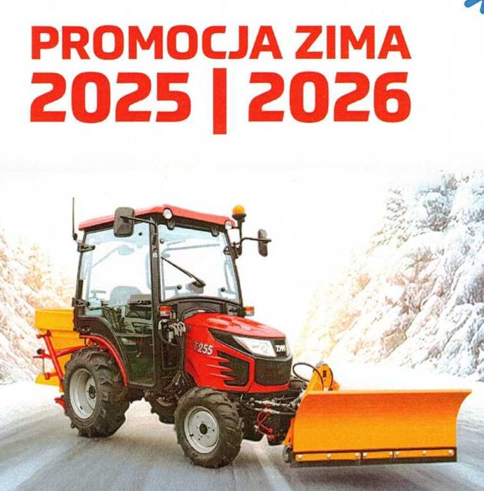 Traktor do odśnieżania TYM T255 Odśnieżanie Chodniki Place Osiedla