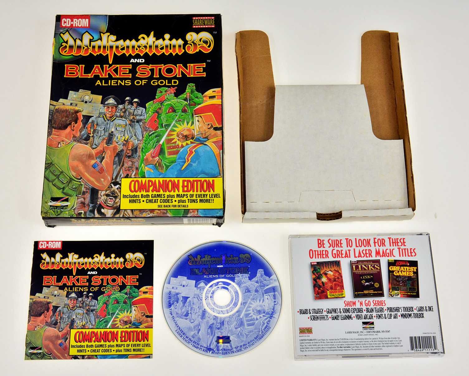 WOLFENSTEIN 3D / BLAKE STONE - duży big box, Id software, Doom, Dos