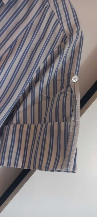 Camisa/blusa branca e azul claro, M - Zara
