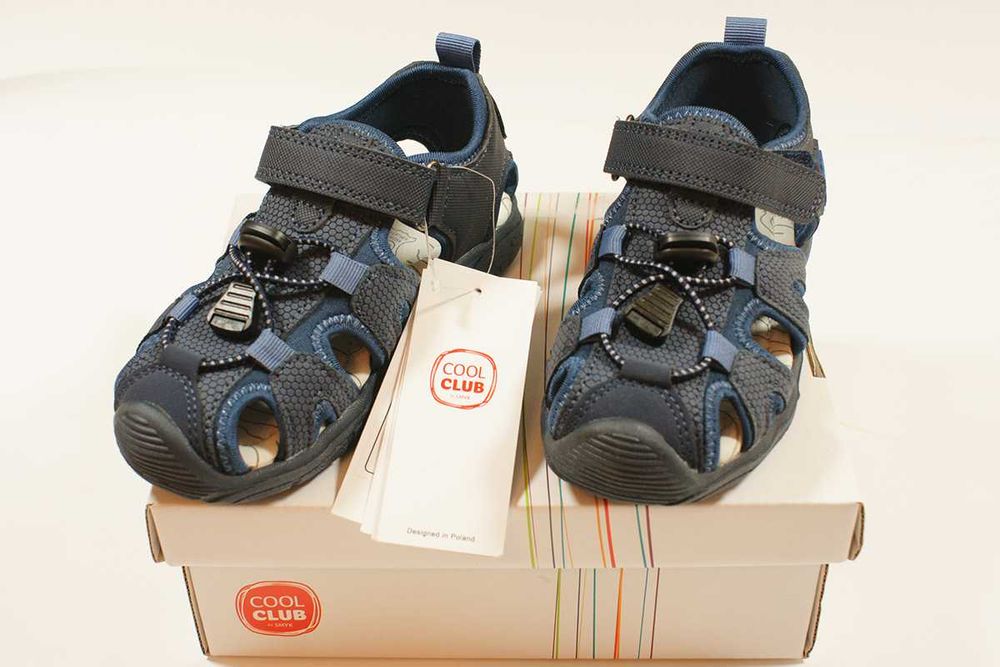 Cool Club, Sandały chłopięce, granatowe, skórzana wkładka rozmiar 28