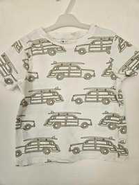 H&M rozmiar 98/104 koszulka t-shirt bluzka w samochody