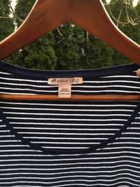 Nowy/new T-shirt w paski/ stripes biały/granatowy Anna Field S/36 M/38