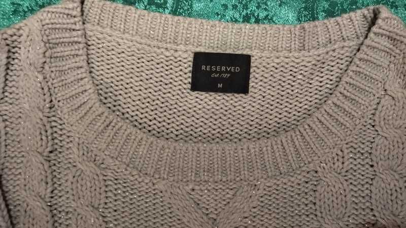 Sweter ze srebrną nitką Reserved rozm. M