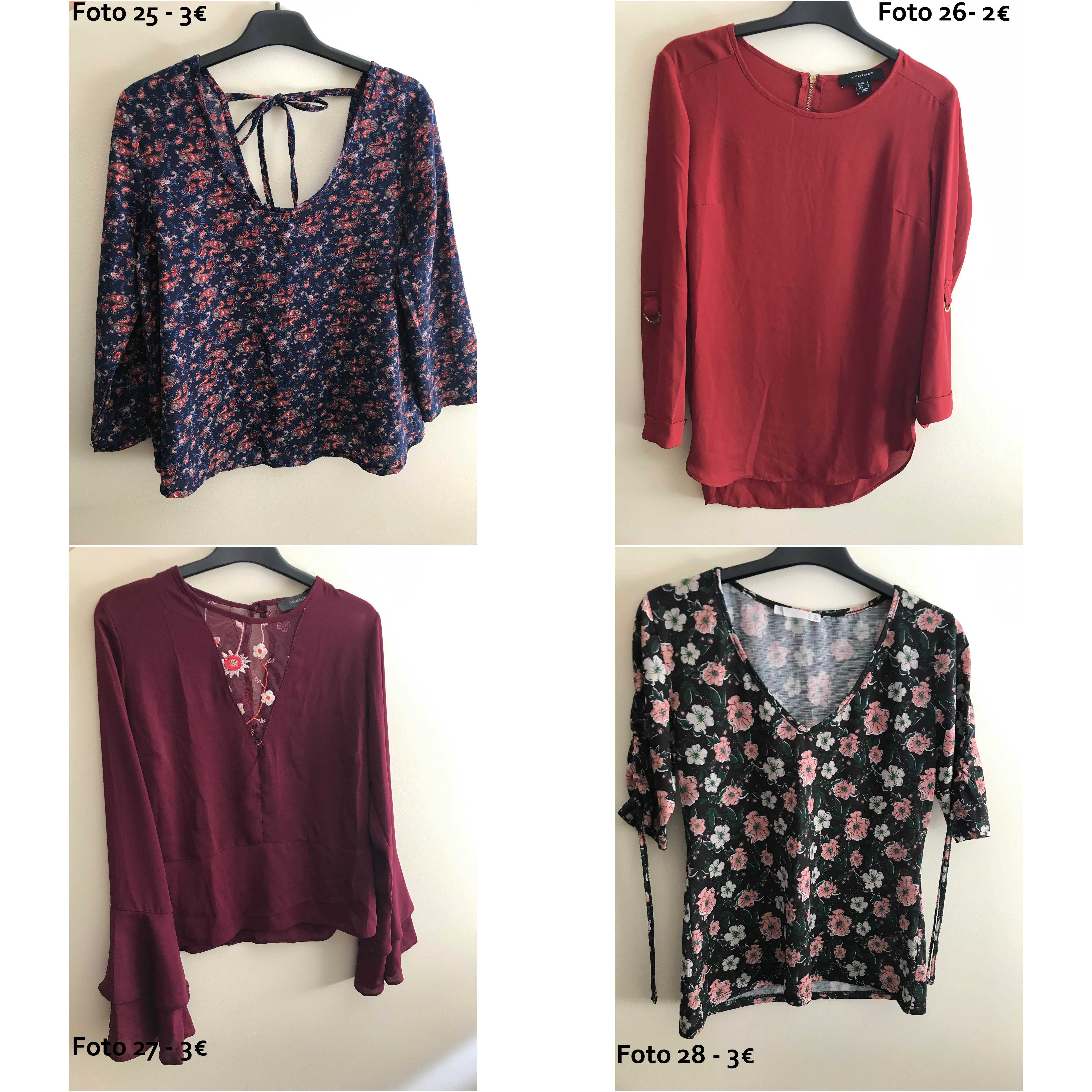 Roupa - (camisola, blusas, camisas) a partir de 2€