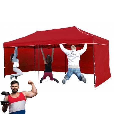 60kg 3x6 18m Namiot Handlowy parasol Ogrodowy szybko rozkładany montaż