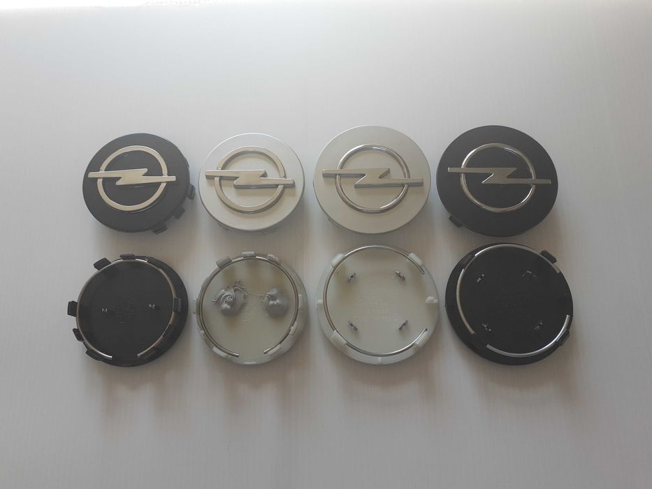 Centros/tampas de jante completos Opel com 56, 59, 60, 64 e 68 mm