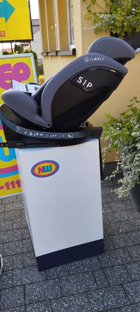 Nowy fotelik samochodowy ISOFIX obrotowy Coletto testy sklep NW