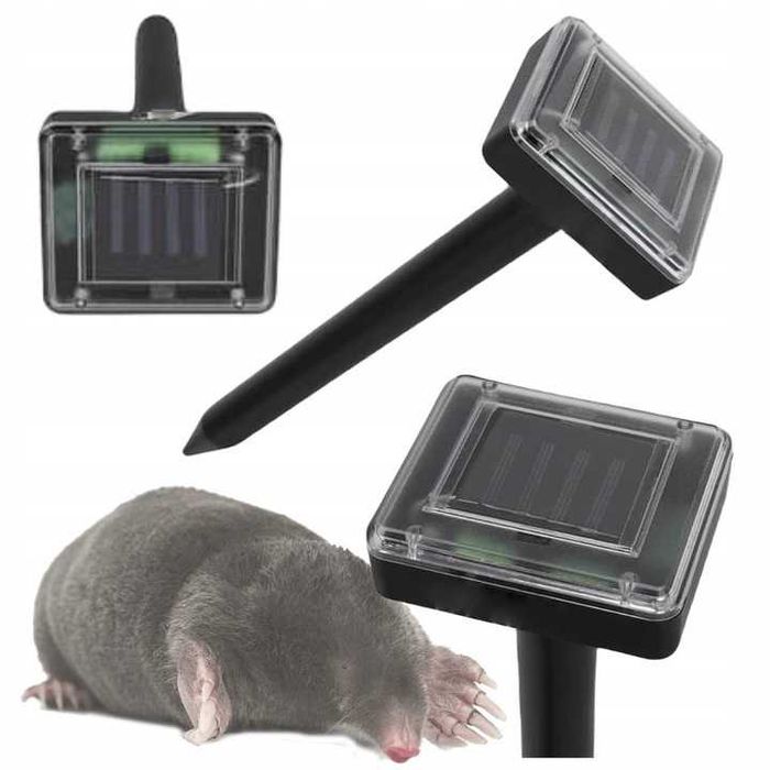 Odstraszacz wbijany w ziemię solarny na myszy gryzoni kun 2szt t