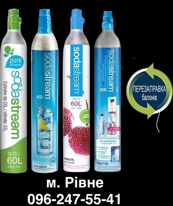 Вода газована Балон заправка Sodastream