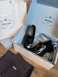 Женские Лоферы макассины прада prada черные наличие 37