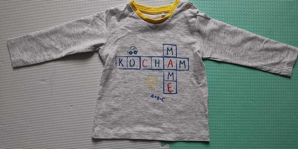 5 10 15 bluzki 2 sztuki bluzeczki rozmiar 74 długi rękaw bluzka żółte