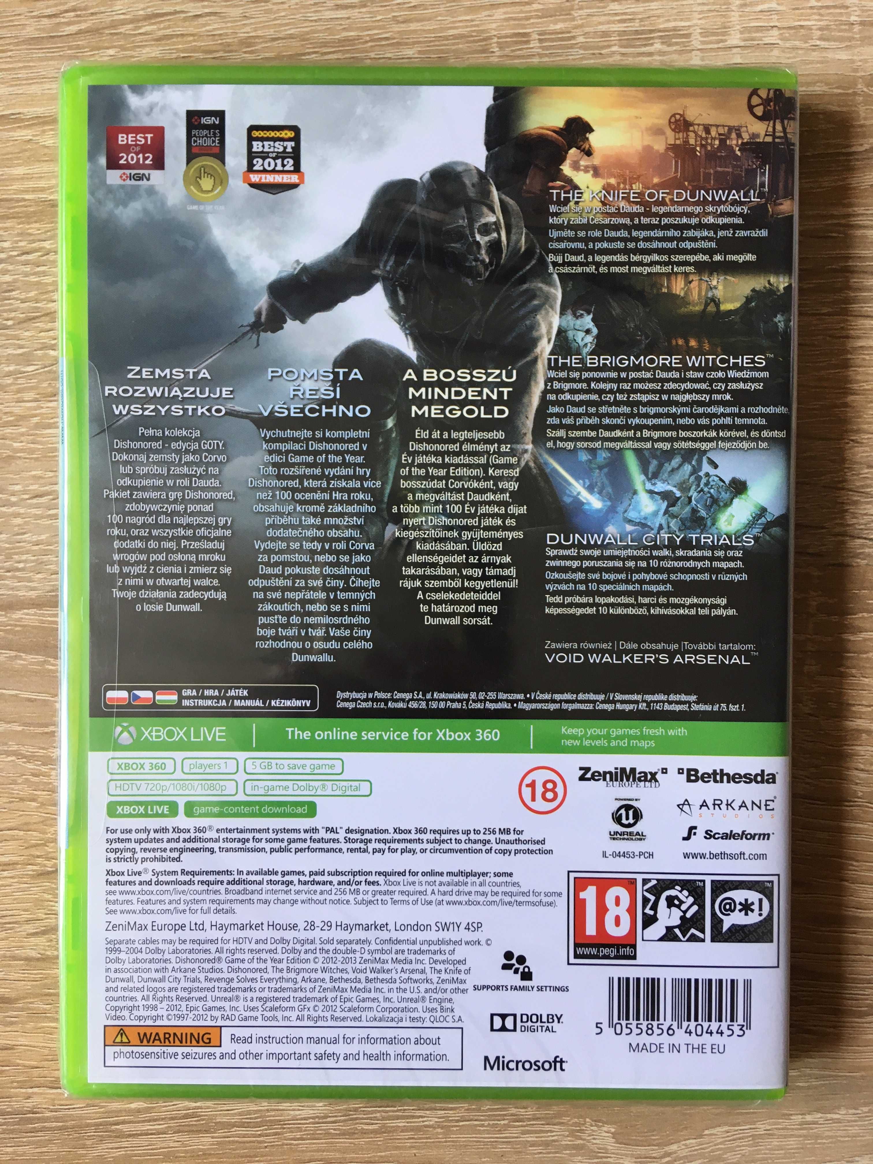 Dishonored - Game of the Year Edition - Xbox 360 - PL - NOWA, FOLIA