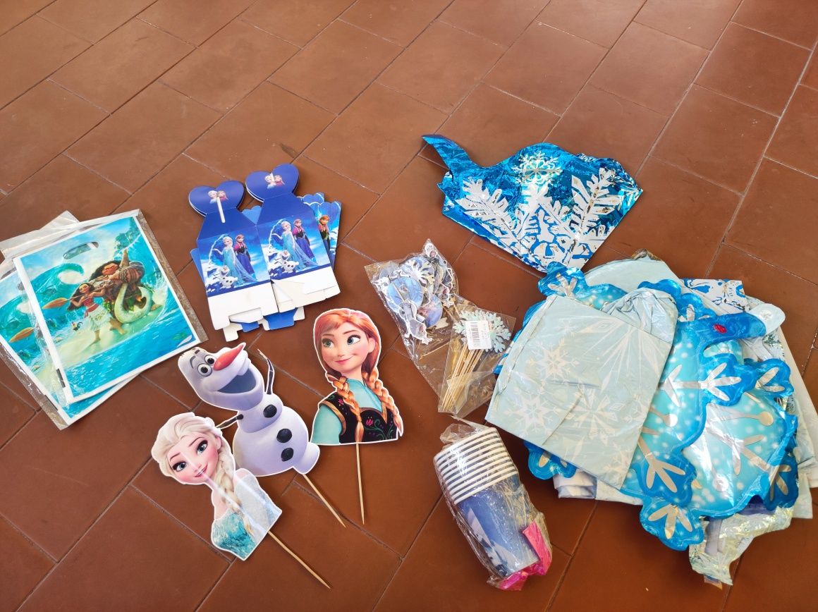 Painel e balões Frozen