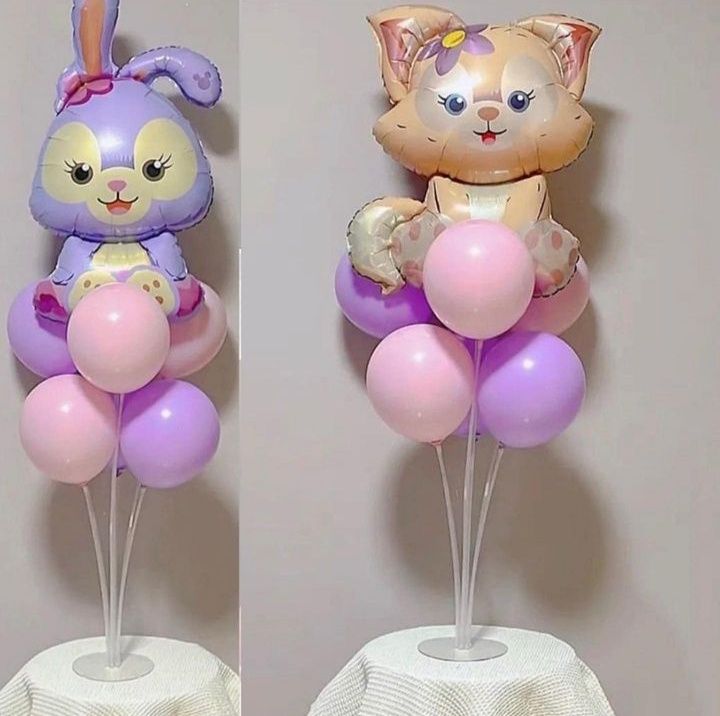 Фотозона из шаров единороги куклы лол звери для девочки на годик арка
