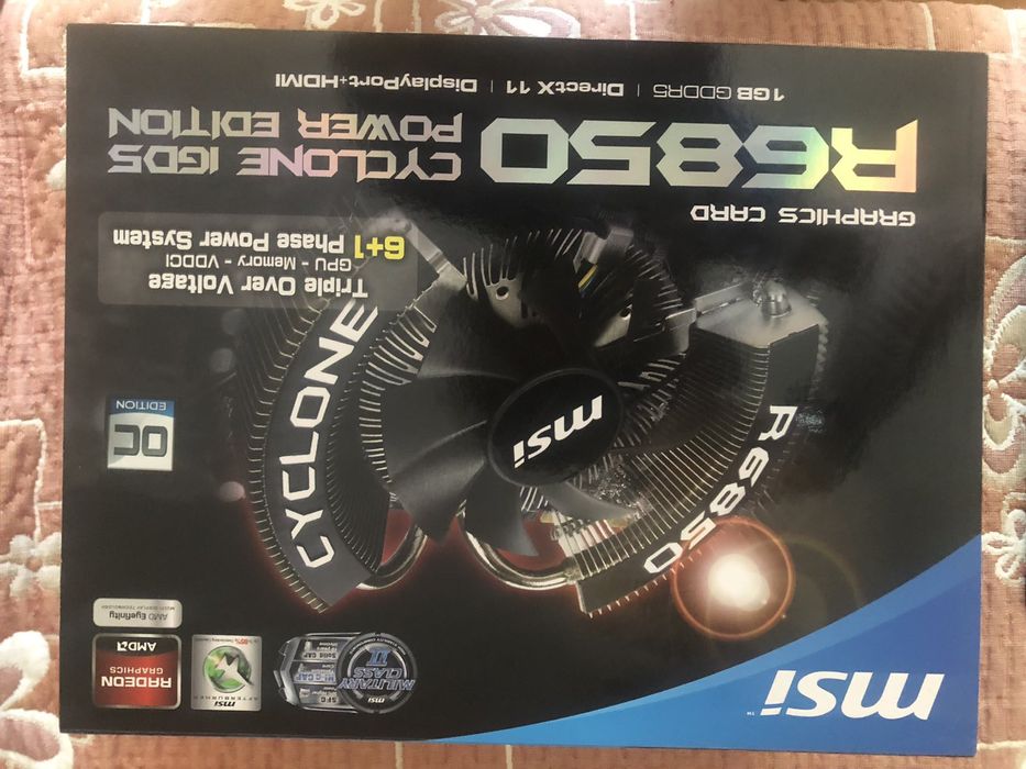 Видеокарта MSI Radeon R6850 Cyclone 1GB 128bit