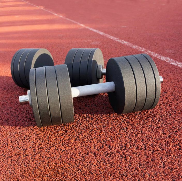 Розбірні гантелі по 10 12 16 18 20 22 24 30 40КГ з покраскою, розбірні