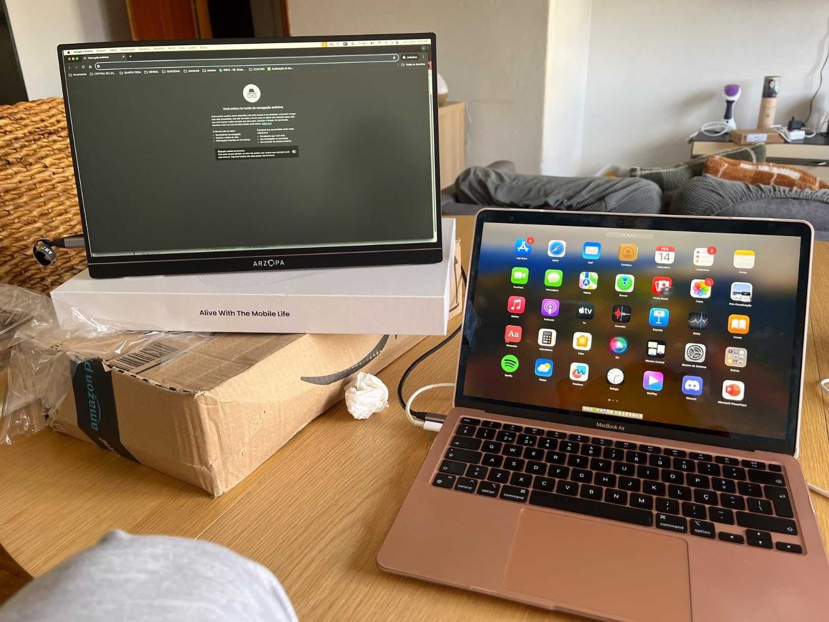 Monitor portátil Arzopa 16" 2560x1600 IPS 500Nits Novo Z1RC USB C