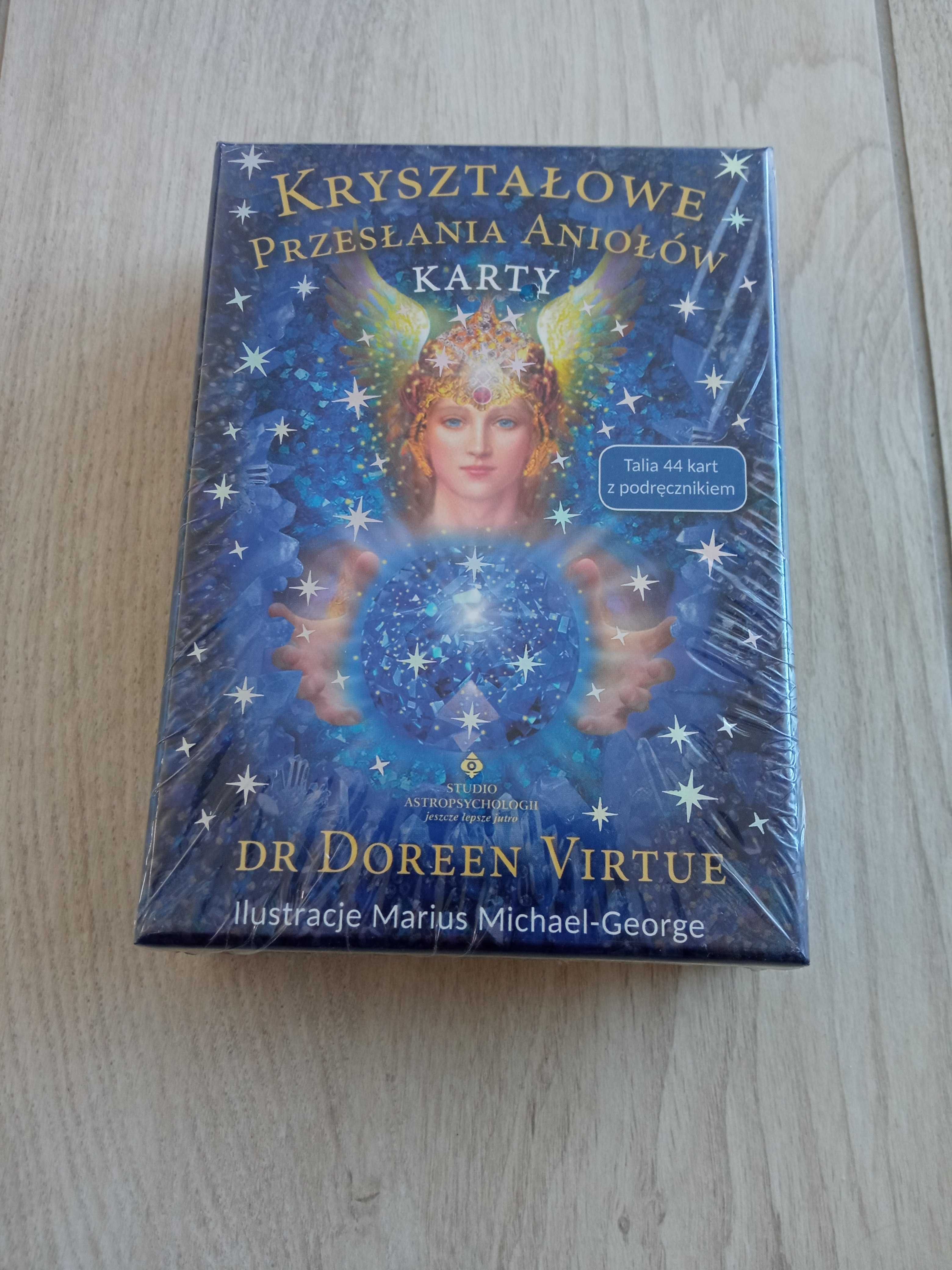 Doreen Virtue Karty Kryształowe przesłania aniołów 44 karty podręcznik