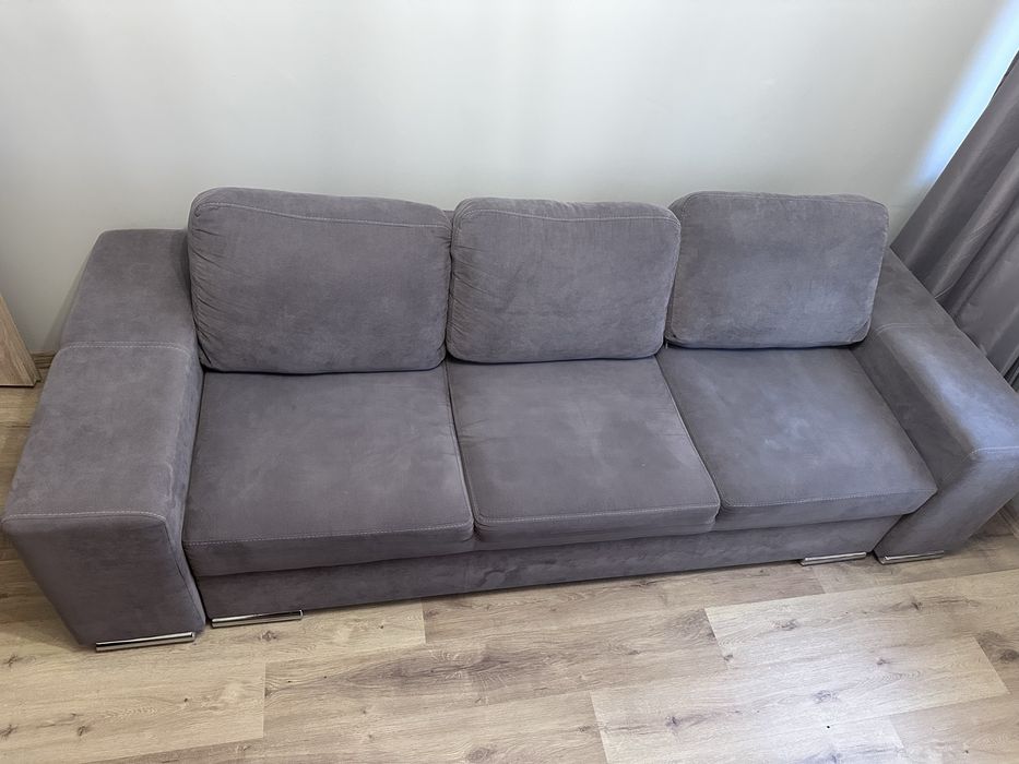 Szara kanapa 3 osobowa rozkladana / weraslka / sofa