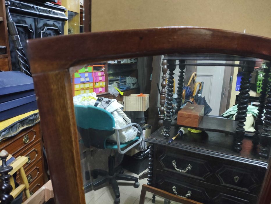 Varios Espelhos com moldura em madeira Vintage