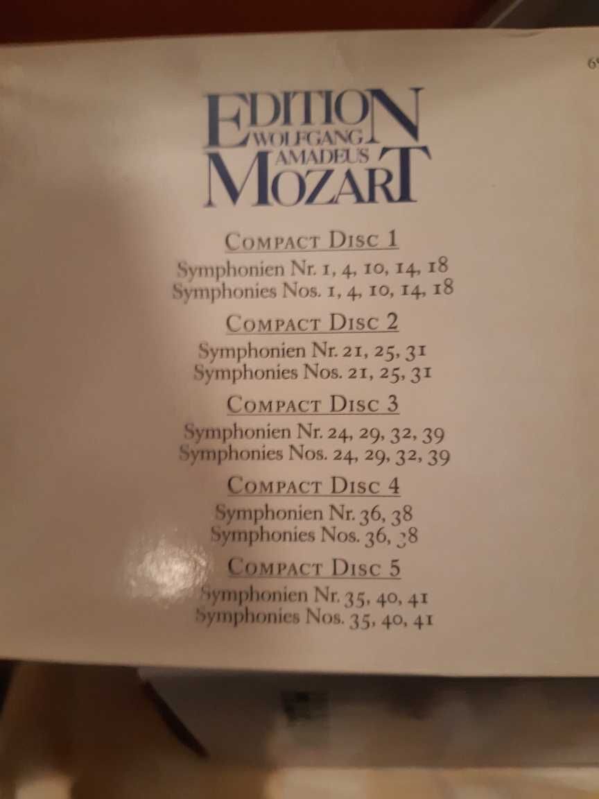 CDs de Musica classica Sinfonias de Mozart, 5 cd's