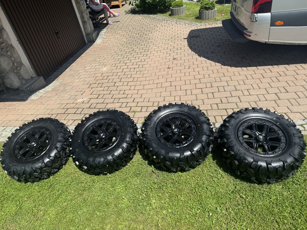 Nowe felgi 14’ 4x110 nowe opony Stag 27x11 R14 i 27x9 R14