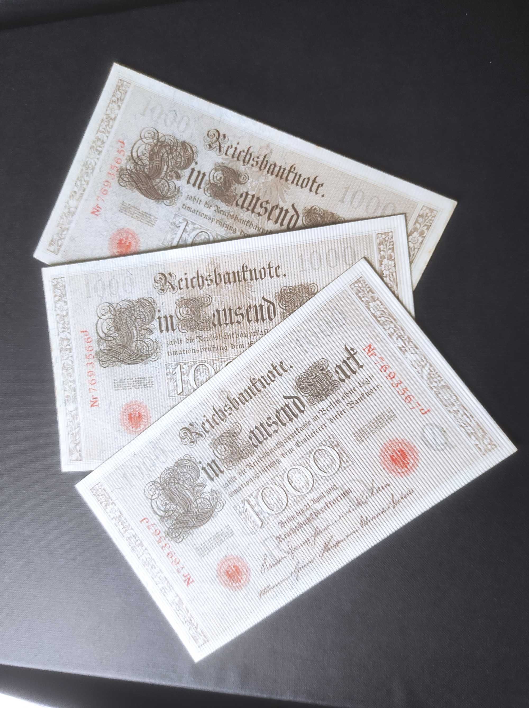 Banknoty - Niemcy Reichsbanknotes 1000 marek 1910