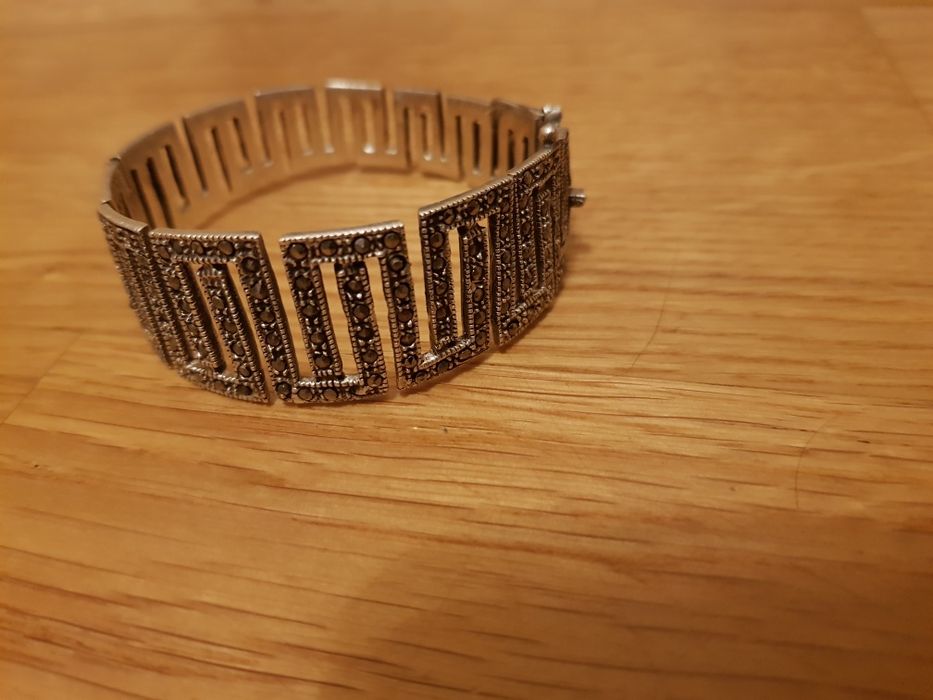 Bransoletka srebrna z markazytami