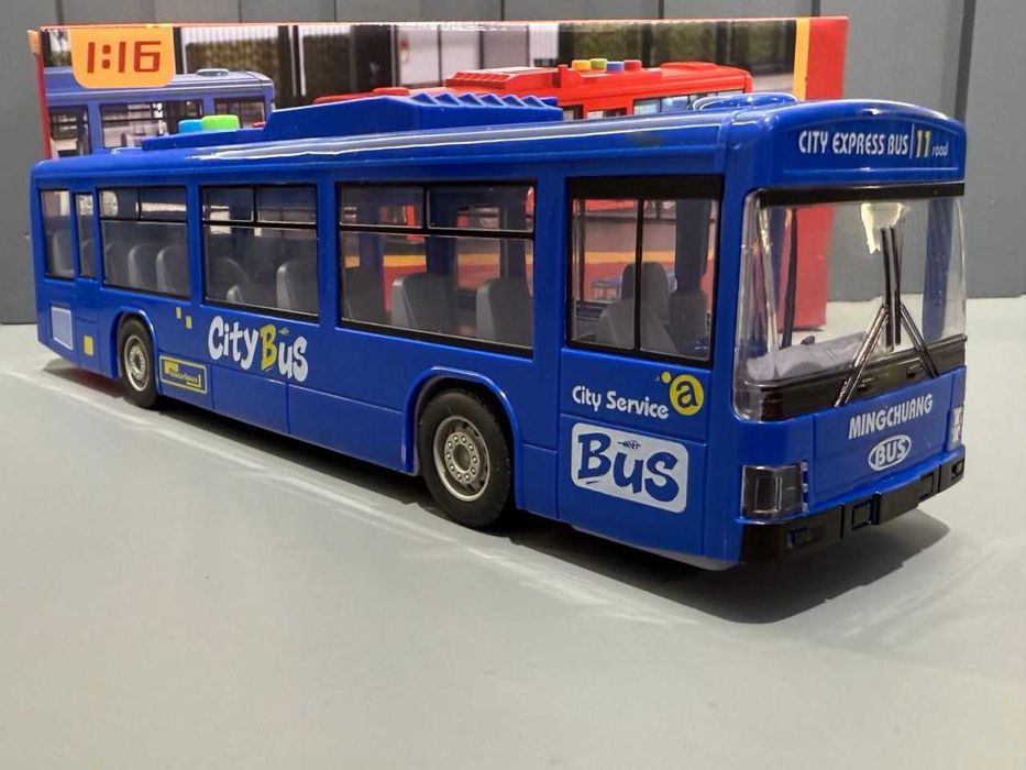 Автобус міський інерція музика світло Синій (1106 B) Розд/Дроп