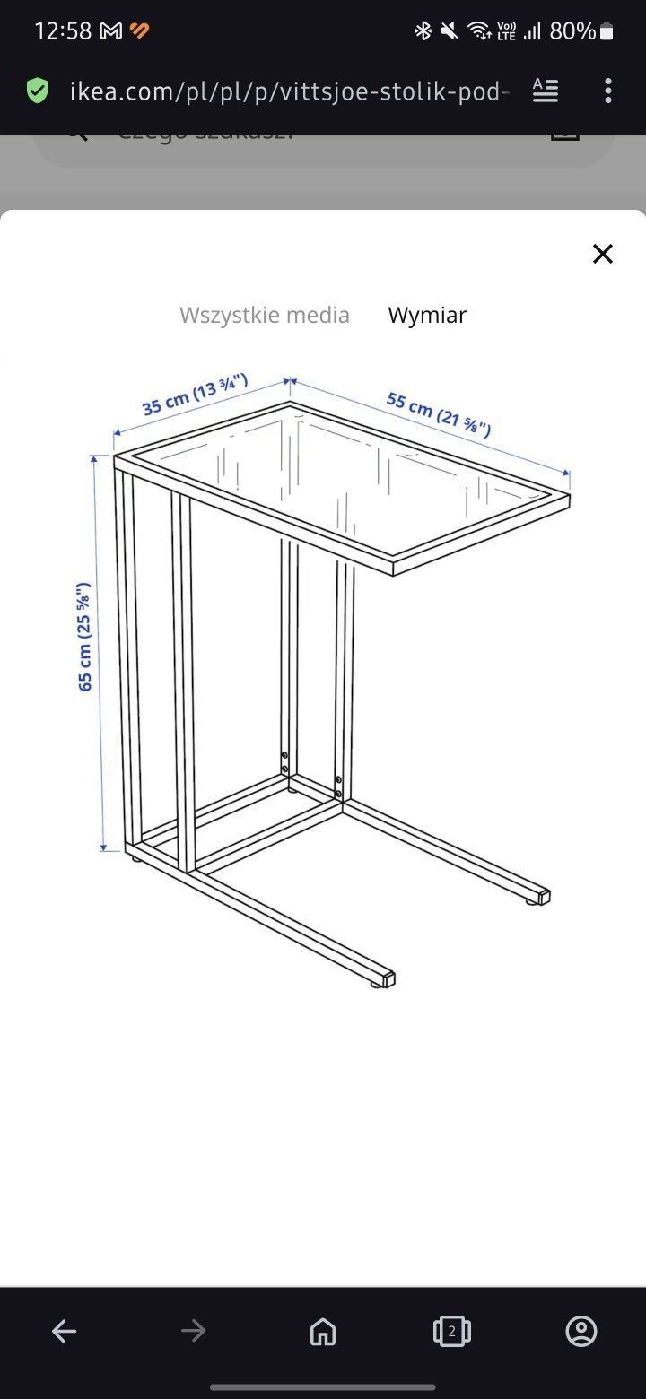 Stolik do laptopa IKEA