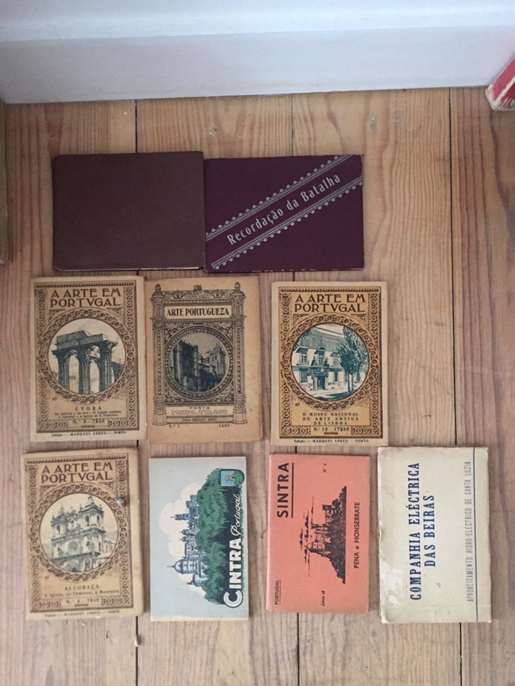 Lote de cadernetas de postais antigos
