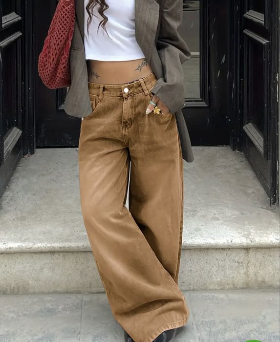 Джинси жіночі коричневі,baggi,skater,палацо,труби