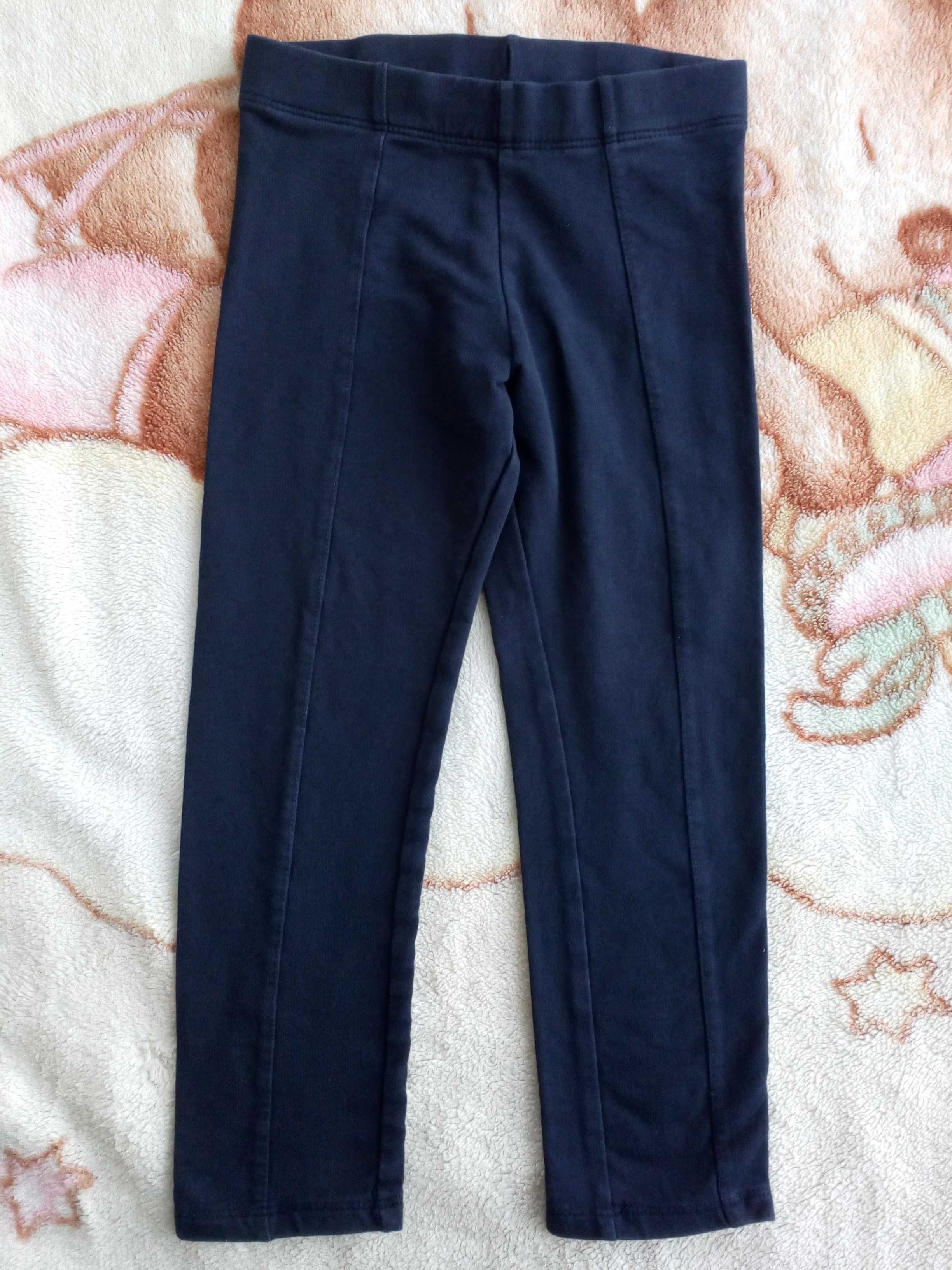 Granatowe legginsy H&M 110 jak nowe