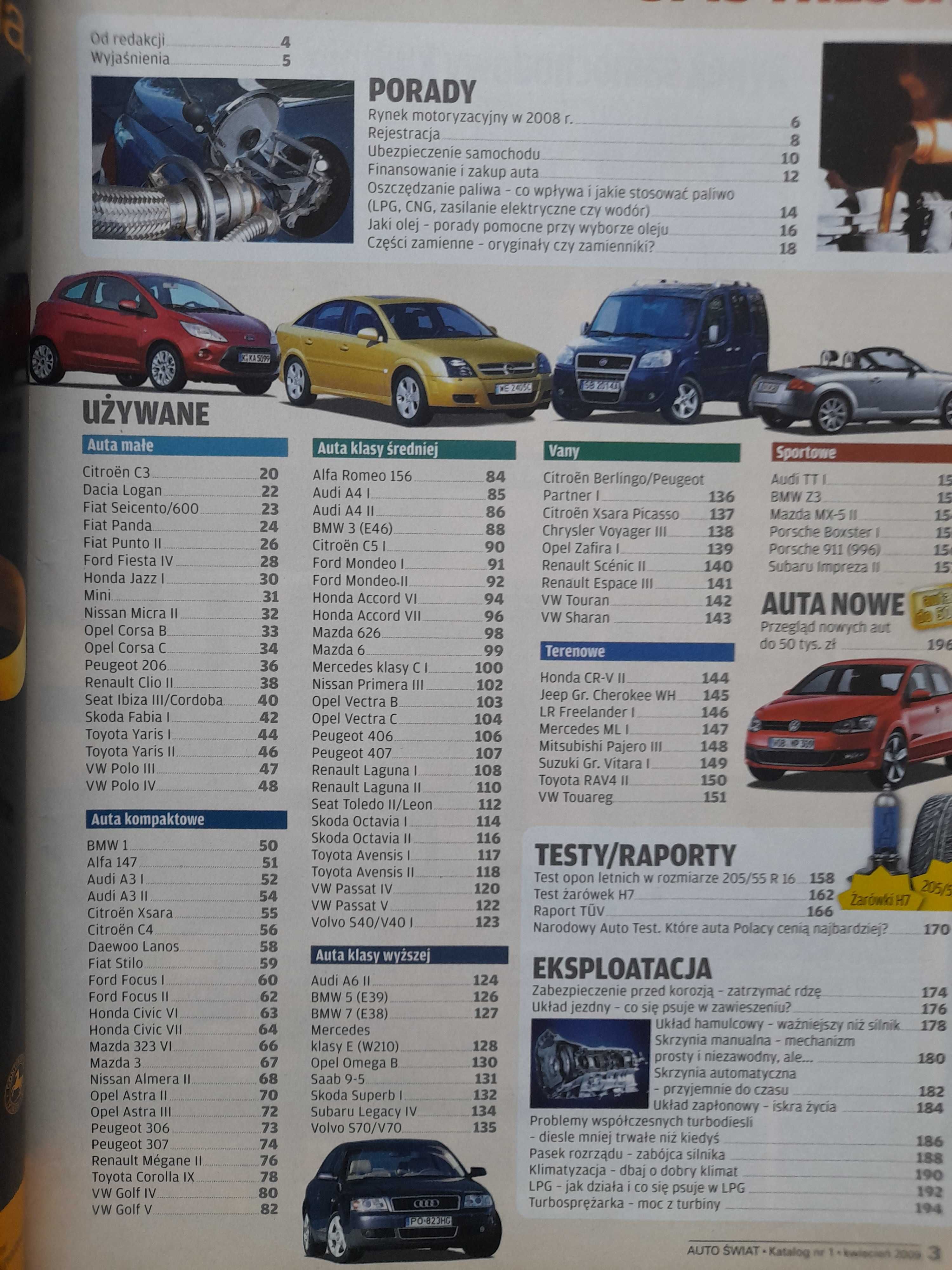 AŚ Katalog UŻYWANE Audi, BMW, Fiat, Mercedes, Ford, Opel, Kia i inne