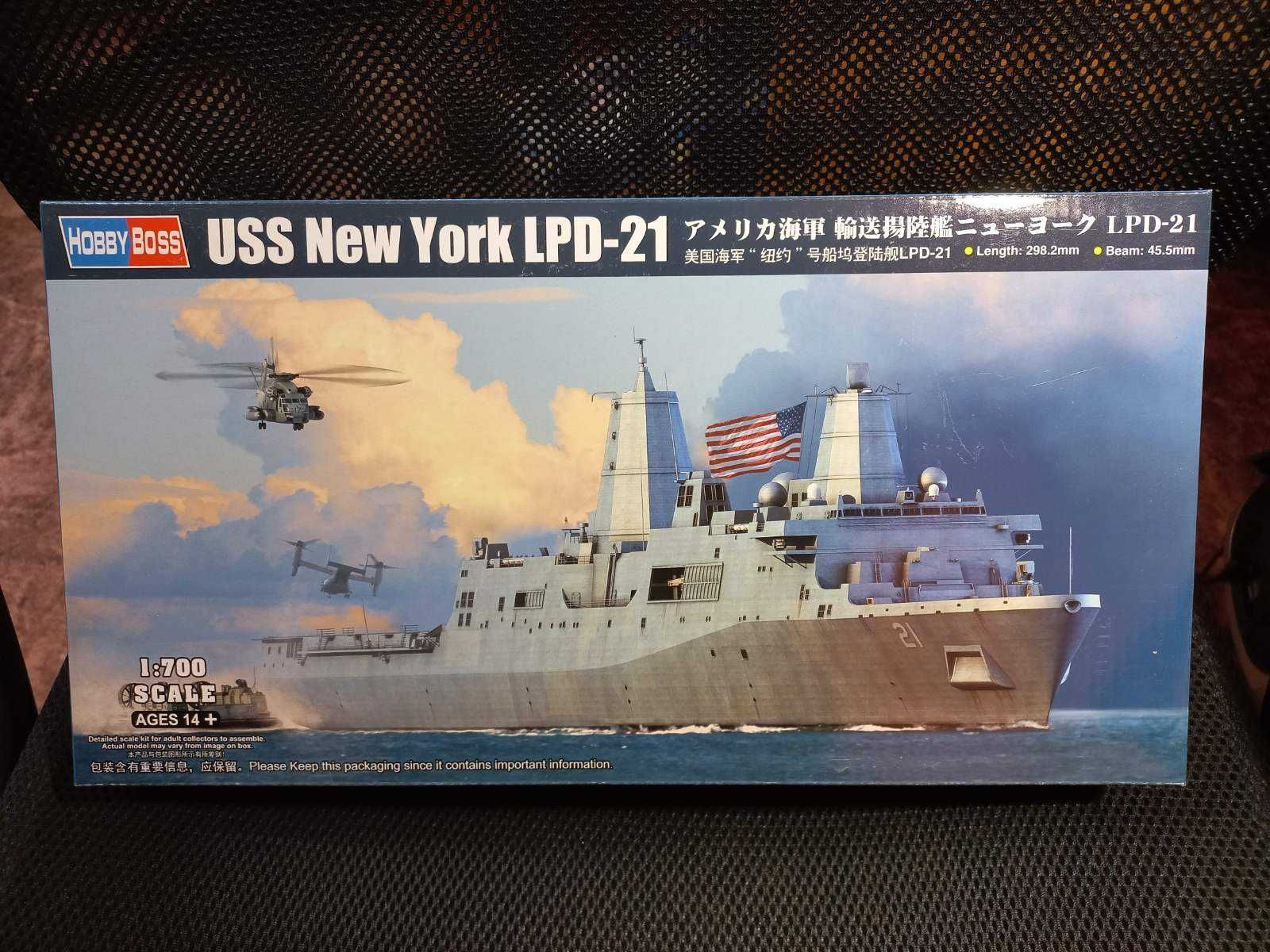 Сборная модель USS New York LPD-21 Hobby Boss 1/700