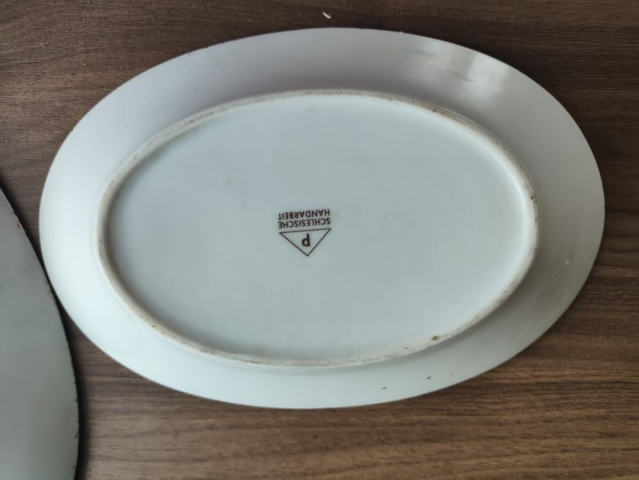 Półmisek i patera salaterka sledziarka schlesische handarbeit