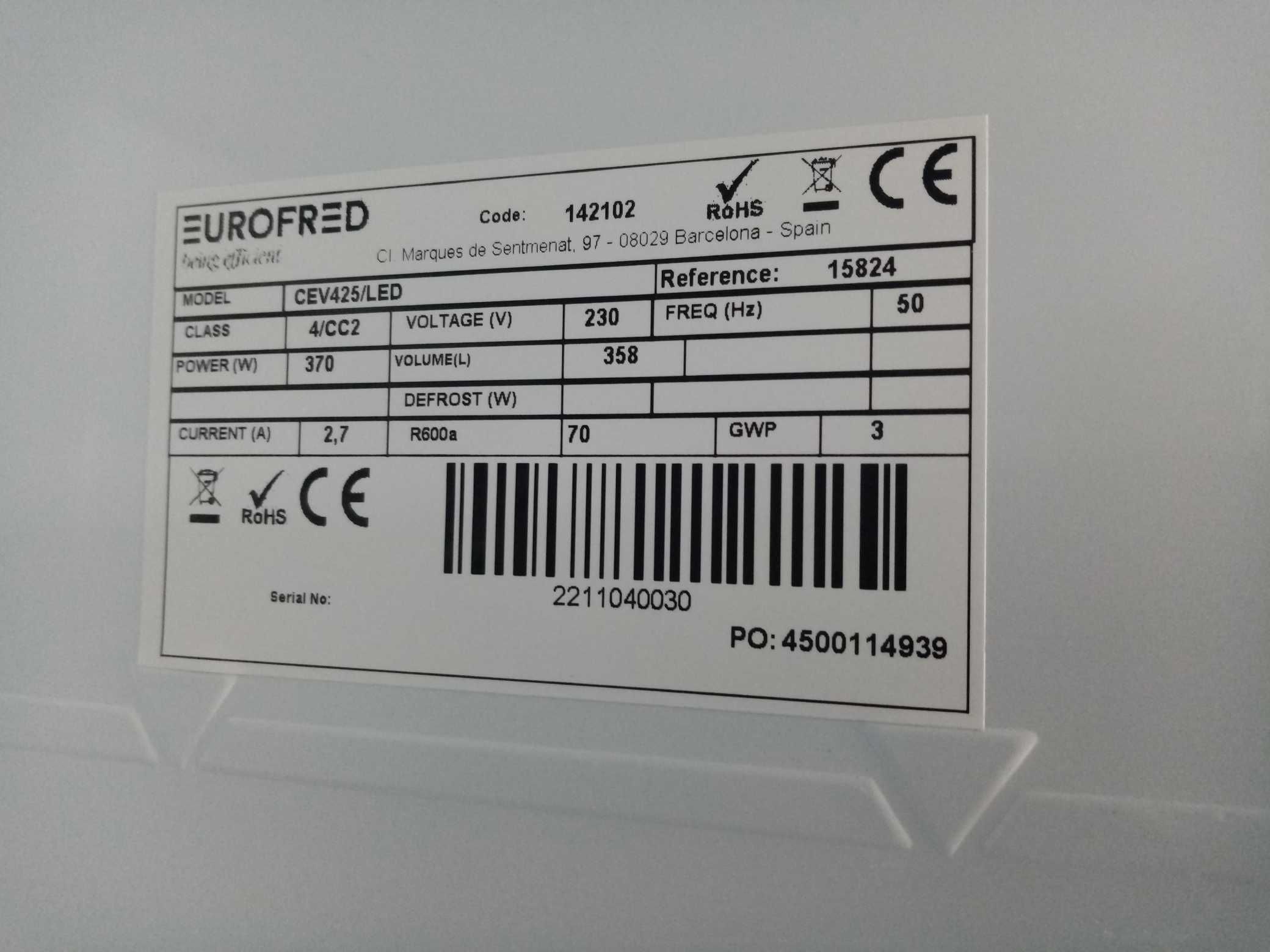 ACM977 - Vitrine Vertical Expositora Refrigerada - NOVA