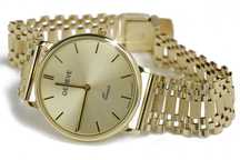 Złoty zegarek 14k 585 z bransoletą męski 14k Geneve mw004y&mbw001y WR