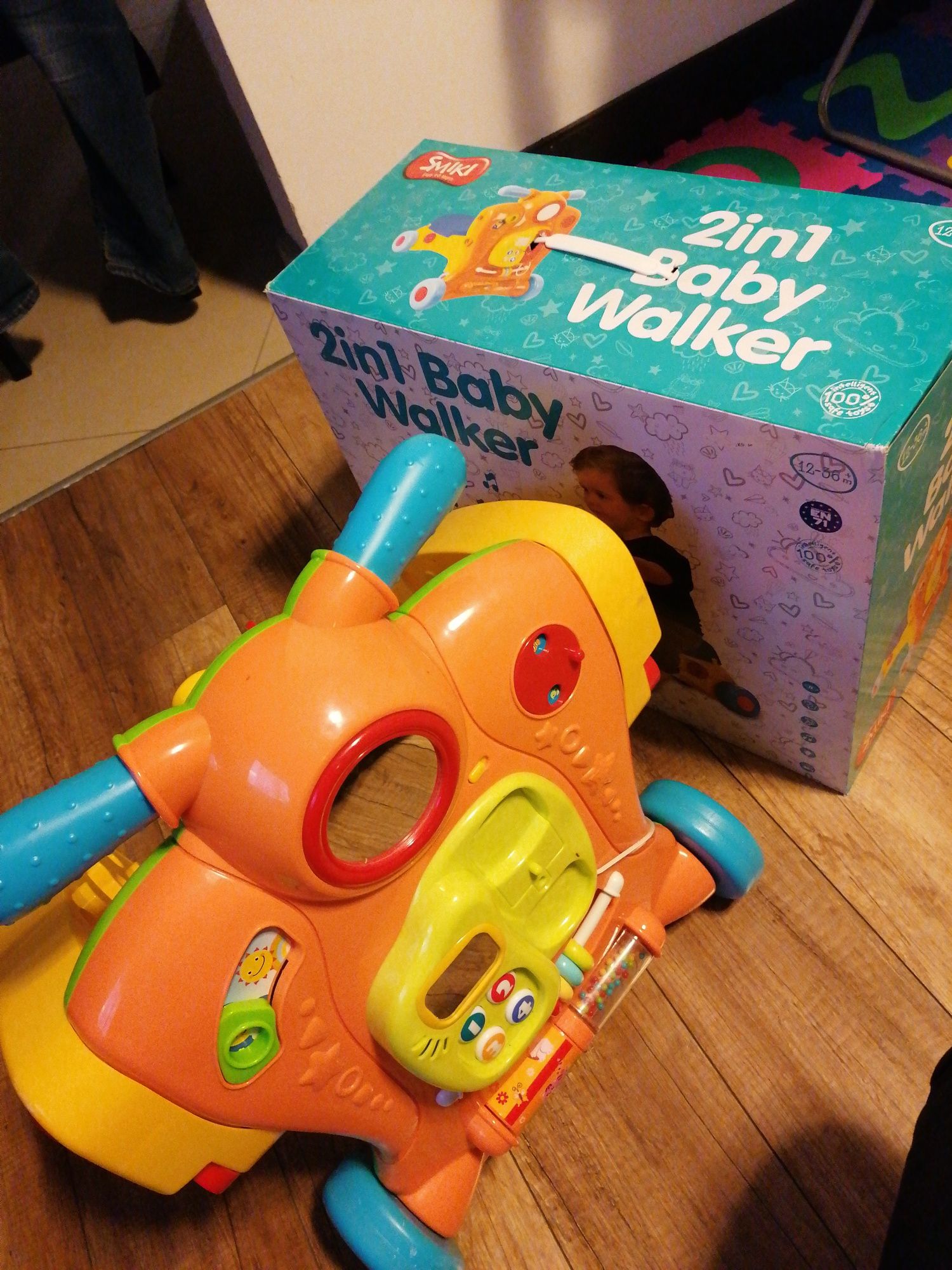 Pchacz, jeździk 2 w 1 Baby Walker Smiki