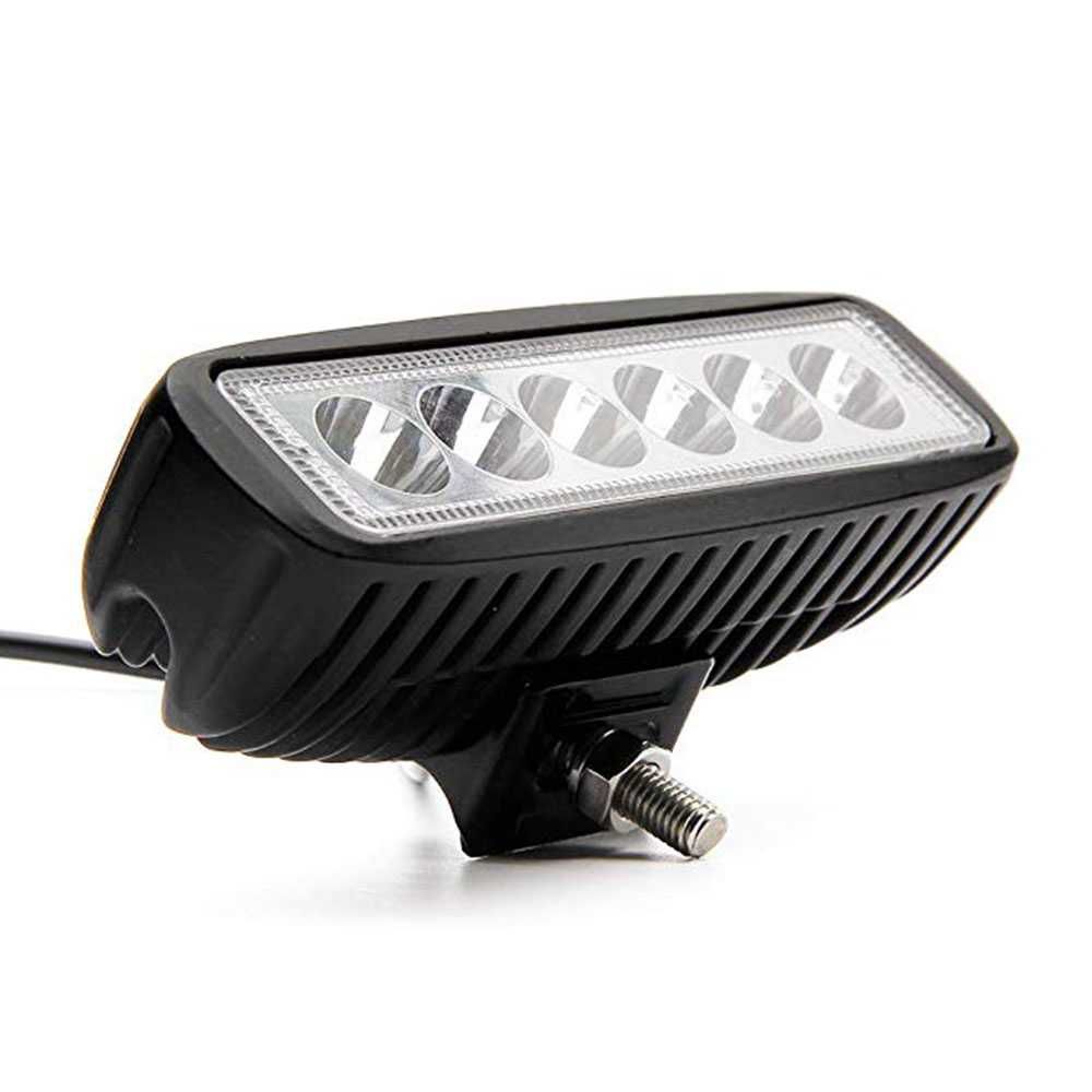 Holofote luz 18w 6 led 12v 6*3w feixe inundação para jeep 4x4 atv 4wd