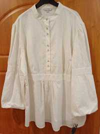 Biała koszula damska Oviesse tunika z długim rękawem roz. 54, nowa