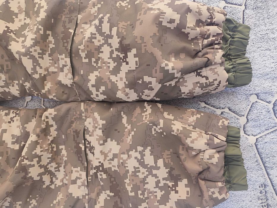 Штани зимові військові (піксель) з підтяжками