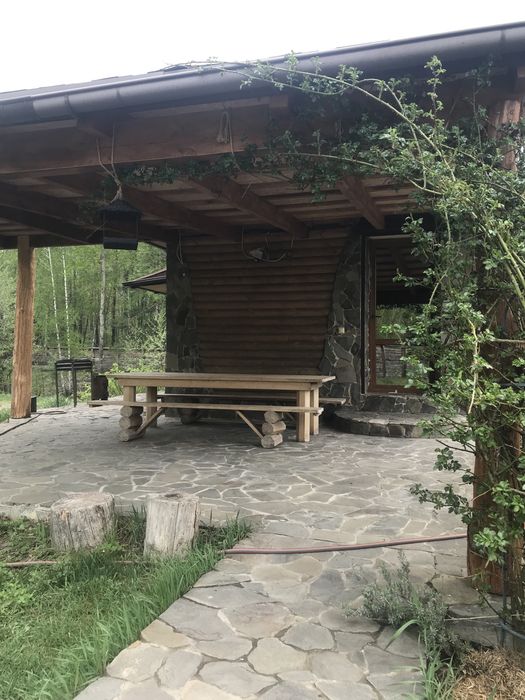 Дом в лесу на озере с камином под Киевом