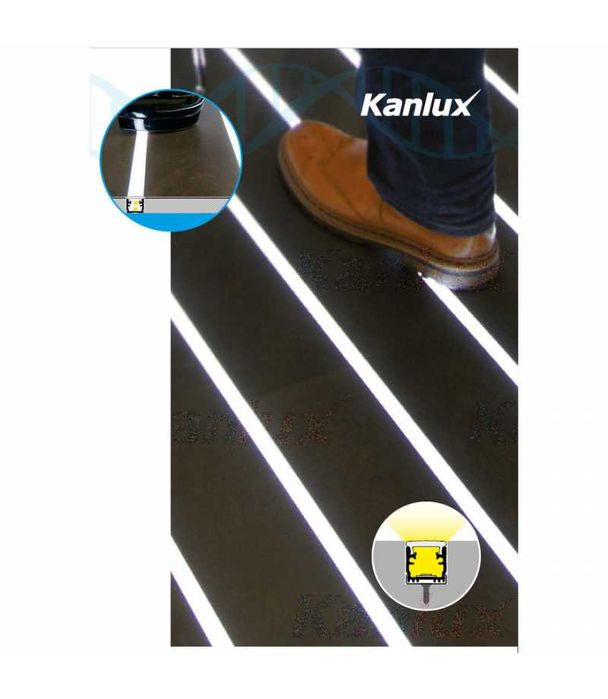 Profil aluminiowy PROFILO anodowany Kanlux 19754 wpuszczany w podłogę