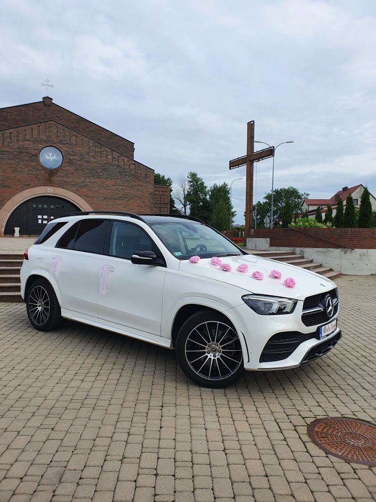 Auto do ślubu, samochód do ślubu. Biały Mercedes GLE 2020 rok !!!